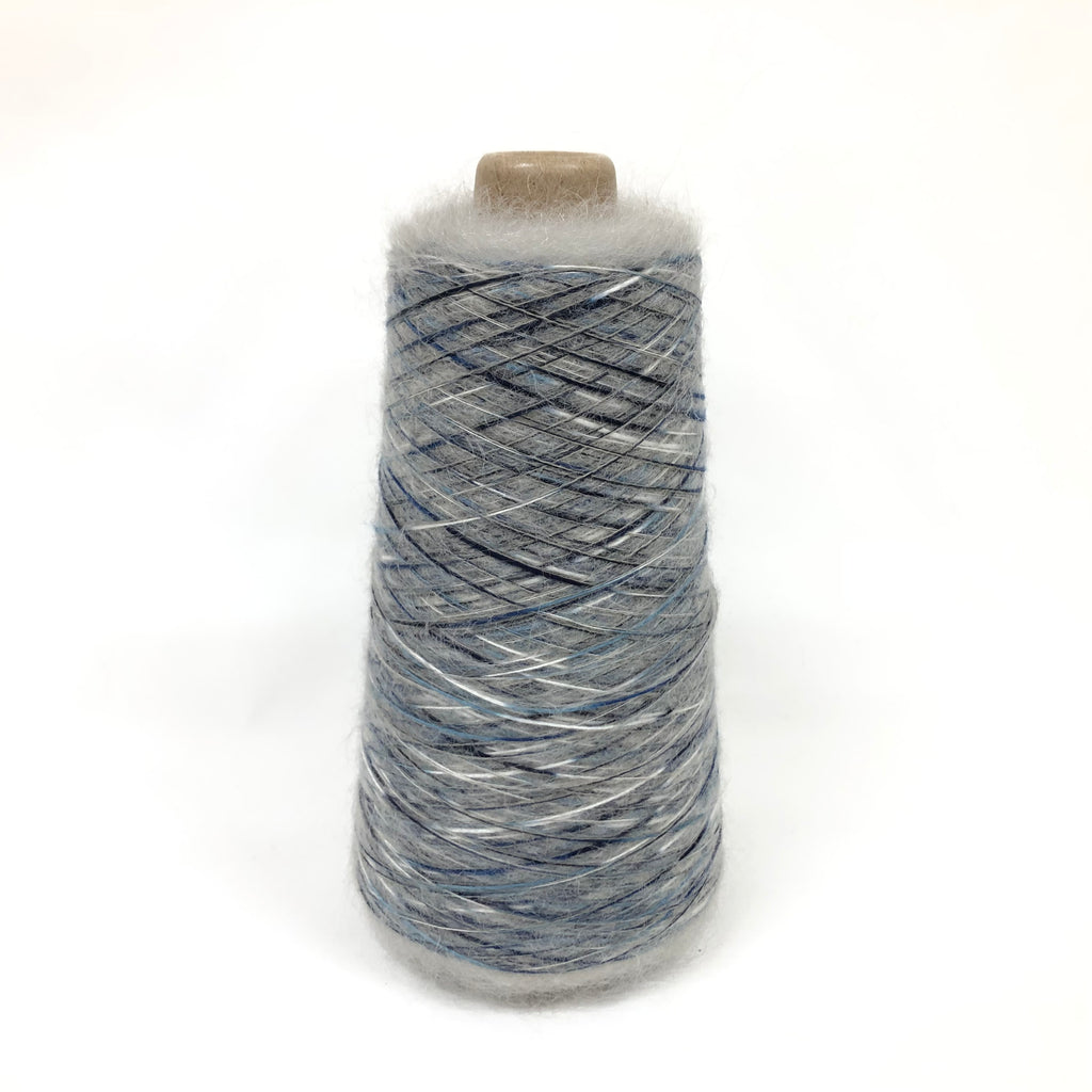もったいない糸:1027　   キッドモヘア55%ｘアクリルスラブ絣 　約210g(1554m）