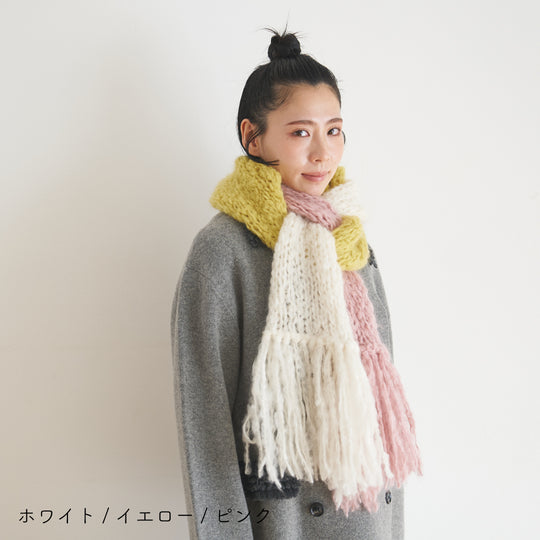 sawada itto：サワダイット-デジタル編み図1909y-1-フリンジマフラー