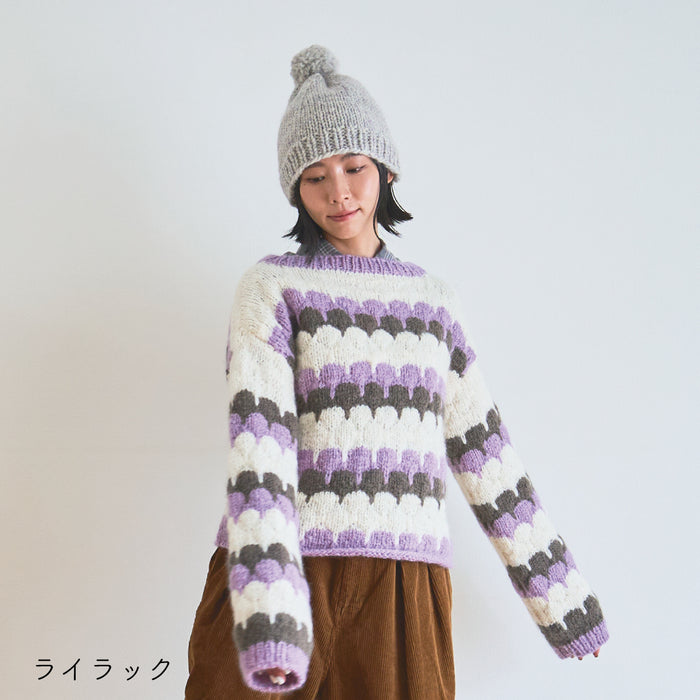 ライラック×ホワイト×グレイッシュブラウン