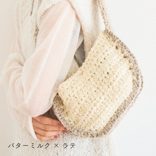 sawada itto：サワダイット-デジタル編み図2307yn-15-ハーフムーンバッグ