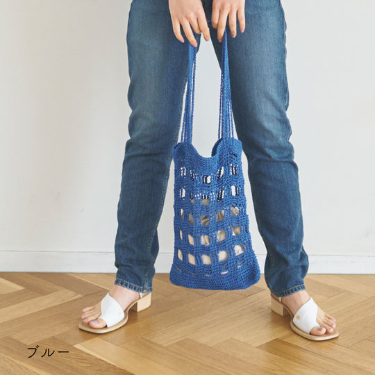 sawada itto：サワダイット-デジタル編み図2310t-13-チェックトートバッグ