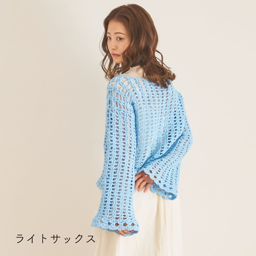 sawada itto：サワダイット-puny eco-フレアスリーブプルオーバー