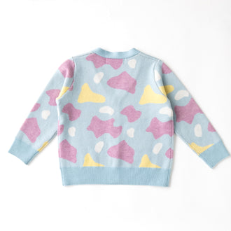 【New Arrival】ami amie : カラフル牛柄カーディガン/233001