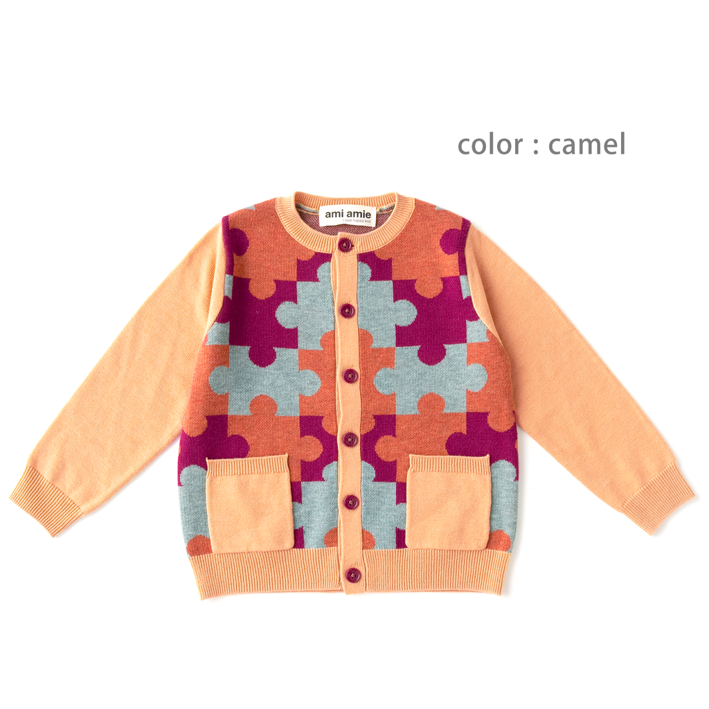 【SALE 30%OFF】ami amie : カラフルパズルカーディガン/233007