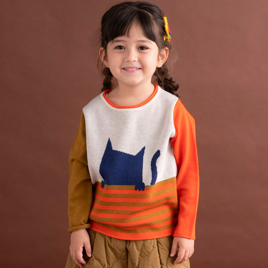 【SALE 30%OFF】ami amie : ネコシルエットプルオーバー/233012