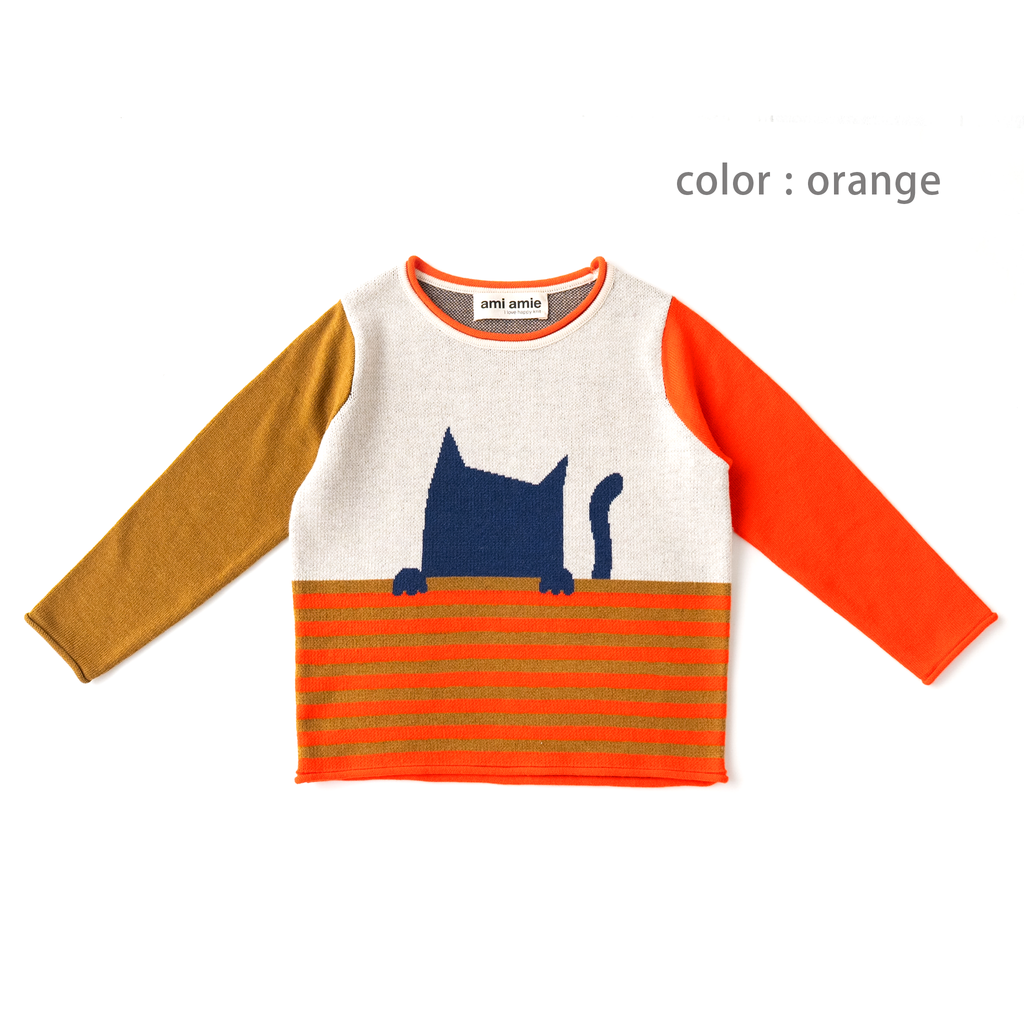 【SALE 50%OFF】ami amie : ネコシルエットプルオーバー/233012