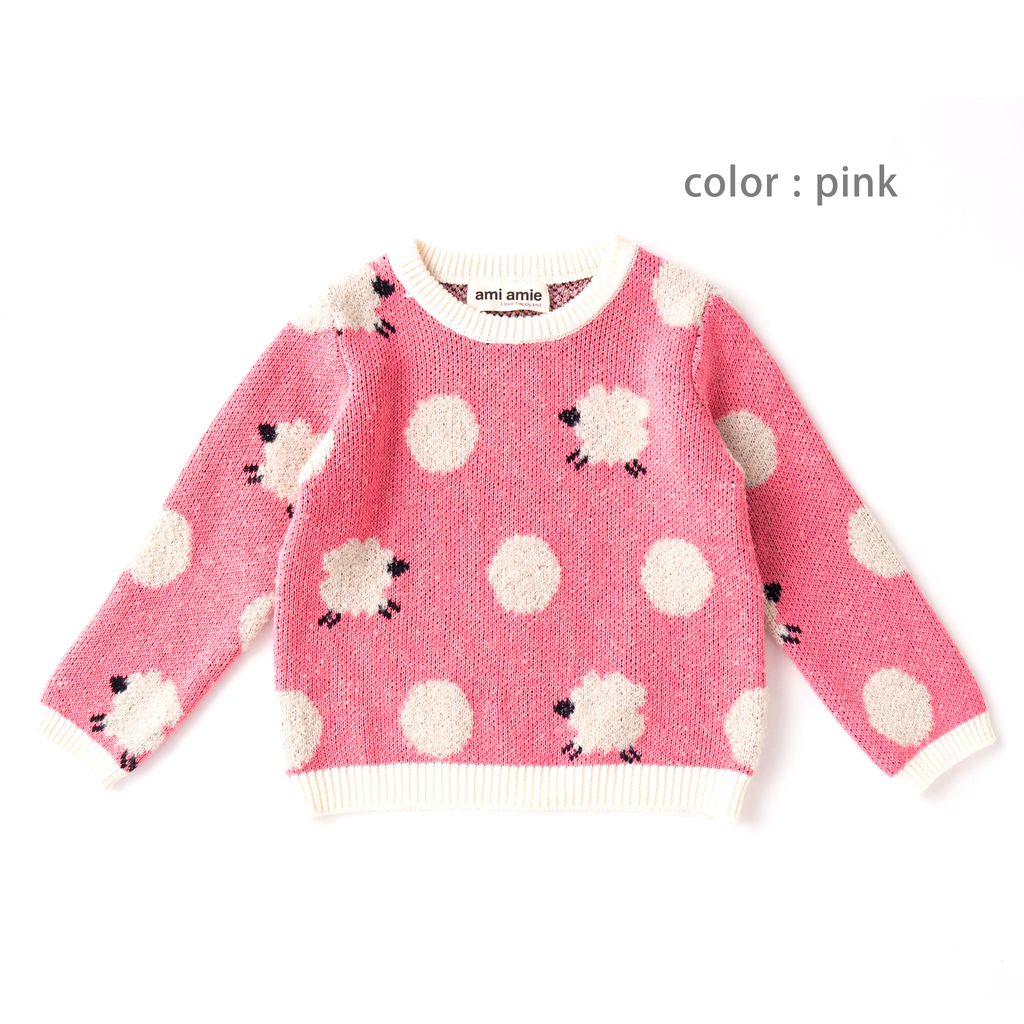 【SALE 30%OFF】ami amie : ひつじドットプルオーバー/233013