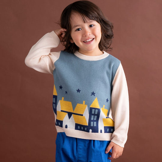 【SALE 30%OFF】ami amie : 夜の街並みプルオーバー/233019