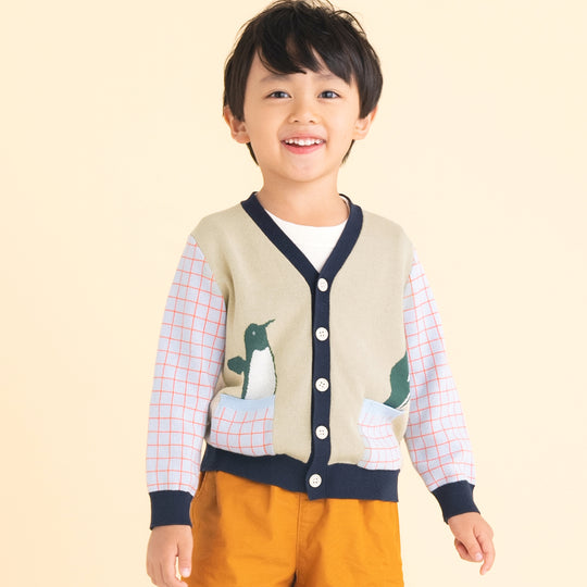 【SALE 30%OFF】ami amie : ペンギンズVネックカーディガン/241003