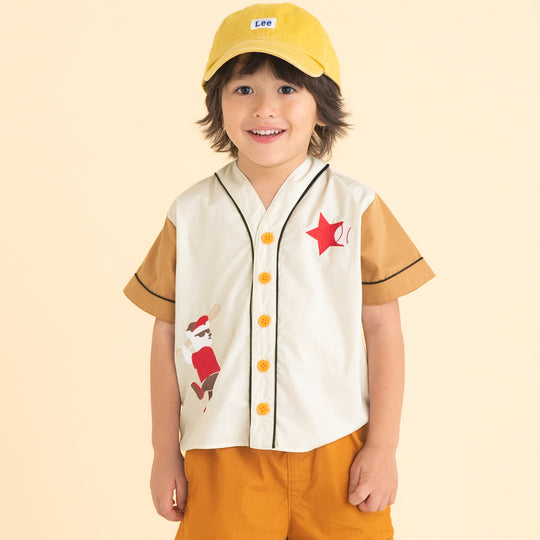 【SALE 30%OFF】ami amie : しろくまベースボールシャツ/241010
