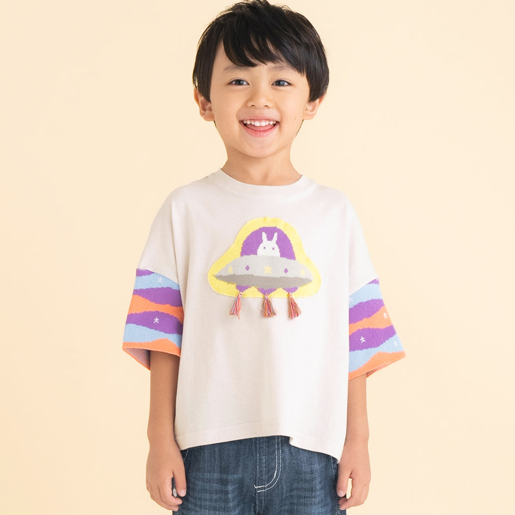 【SALE 30%OFF】ami amie : UFO出現ワイドTシャツ/241011