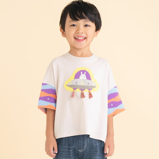 【SALE 30%OFF】ami amie : UFO出現ワイドTシャツ/241011