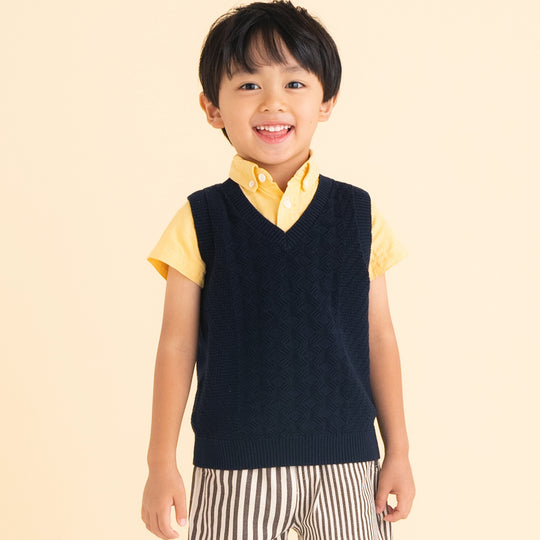 【SALE 30%OFF】ami amie : 幾何学柄ベスト/241018