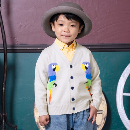 【SALE 30%OFF】ami amie : オウムカーディガン/243001