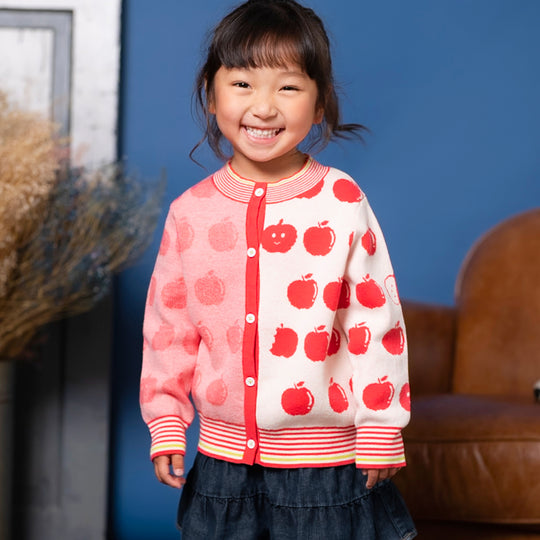【SALE 30%OFF / キッズ&ママサイズ】ami amie : りんごカーディガン/243007