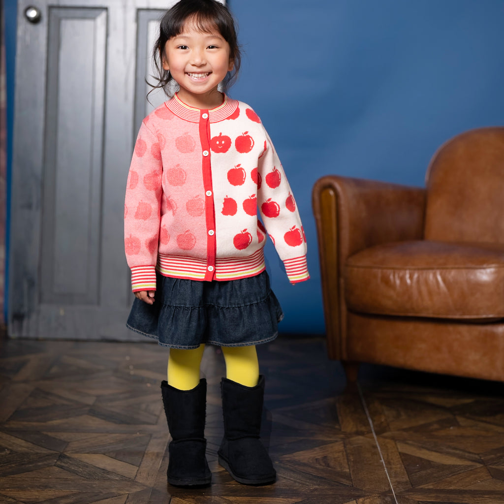 【SALE 30%OFF / キッズ&ママサイズ】ami amie : りんごカーディガン/243007