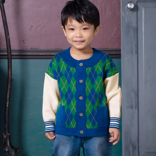 【SALE 30%OFF】ami amie :アーガイル柄カーディガン/243010