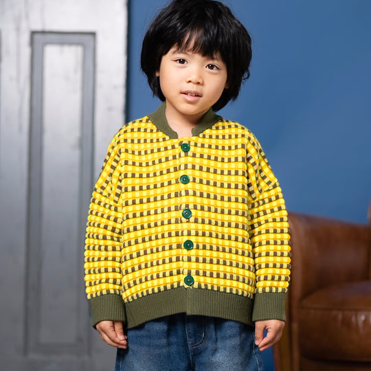 【SALE 30%OFF / キッズ&ママサイズ】ami amie : モザイクカーディガン/243011