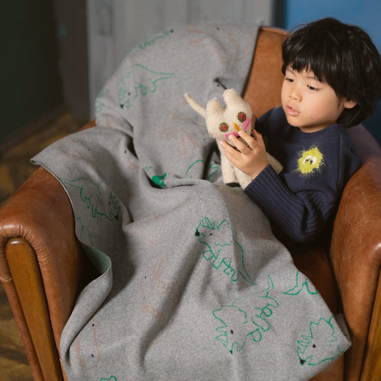 【SALE 30%OFF】ami amie : 恐竜ブランケット/243025