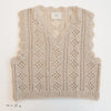 sawada itto：サワダイット-moo-お花模様の透かし編みベスト