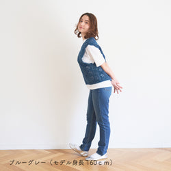 sawada itto：サワダイット-moo-お花模様の透かし編みベスト