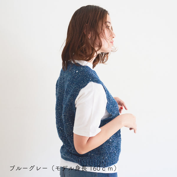 sawada itto：サワダイット-moo-お花模様の透かし編みベスト