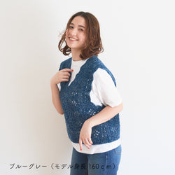 sawada itto：サワダイット-moo-お花模様の透かし編みベスト