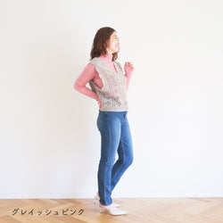 sawada itto：サワダイット-moo-お花模様の透かし編みベスト