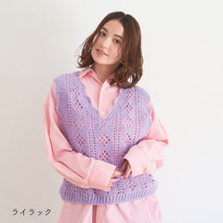 sawada itto：サワダイット-moo-お花模様の透かし編みベスト