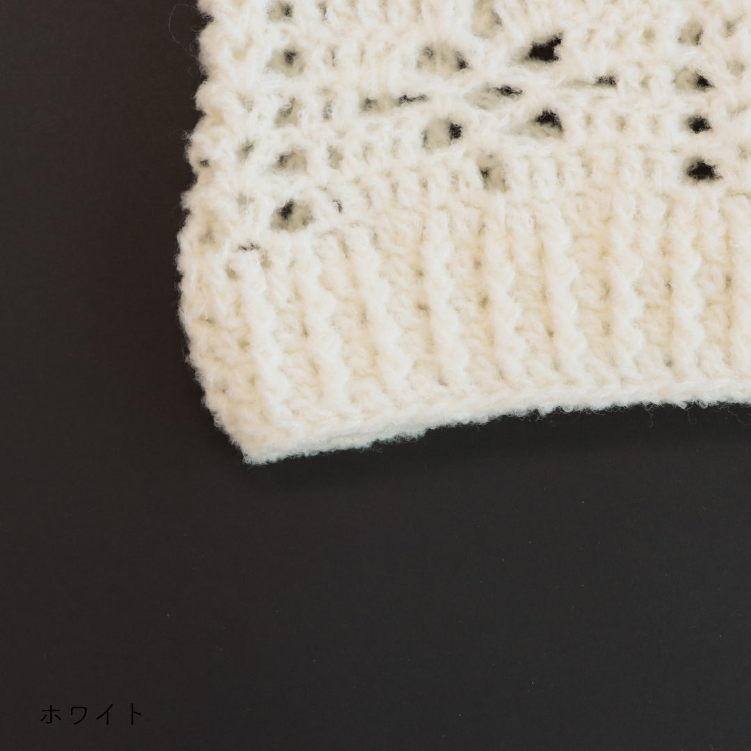 sawada itto：サワダイット-moo-お花模様の透かし編みベスト