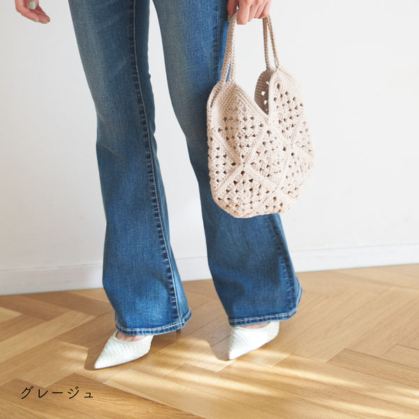 sawada itto：サワダイット-NATURAL COTTON SLIM-グラニースクエアバッグ