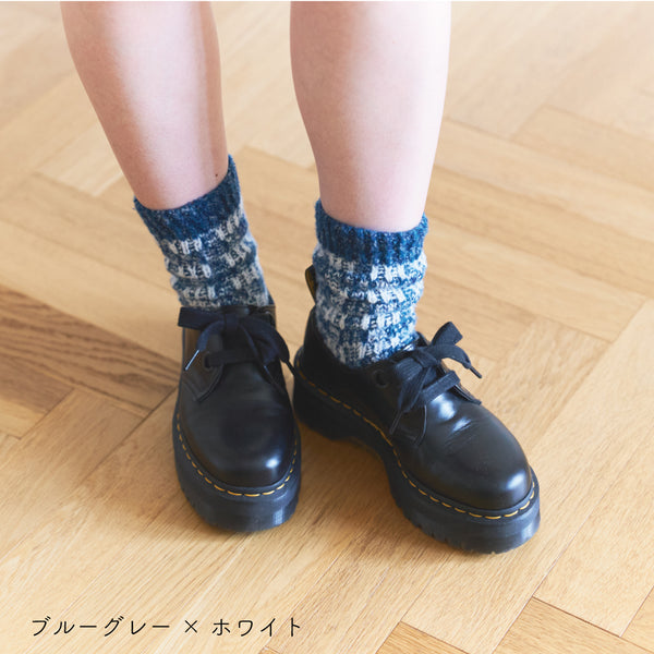 sawada itto：サワダイット-moo-ギンガムチェックソックス