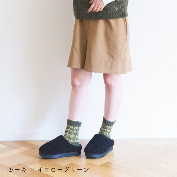 sawada itto：サワダイット-moo-ギンガムチェックソックス