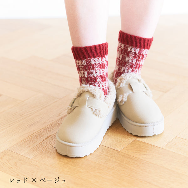 sawada itto：サワダイット-moo-ギンガムチェックソックス