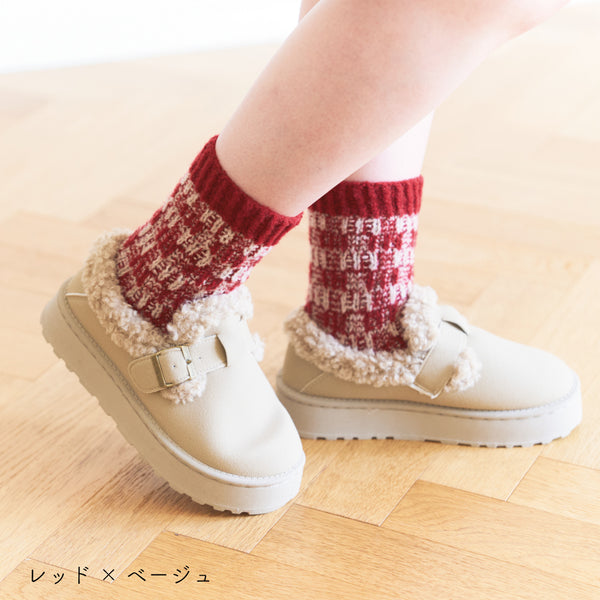 sawada itto：サワダイット-moo-ギンガムチェックソックス