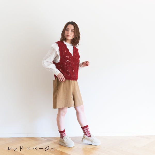 sawada itto：サワダイット-moo-ギンガムチェックソックス