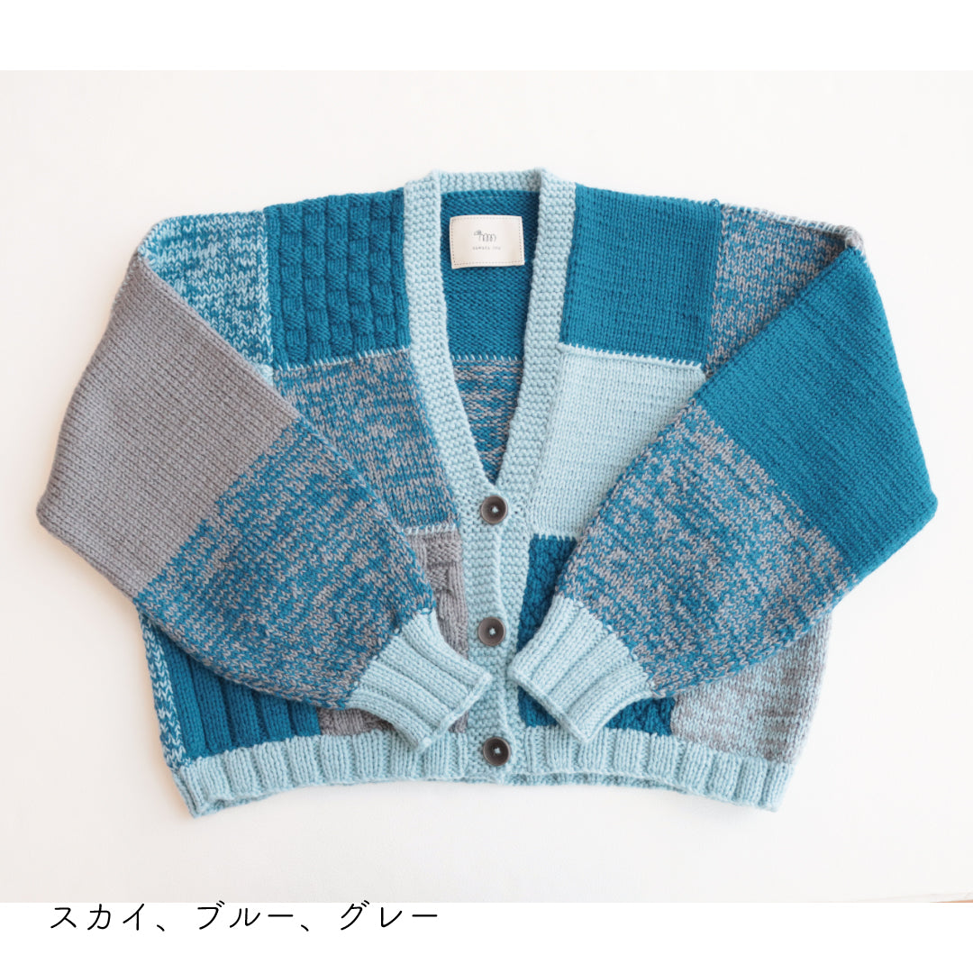 sawada itto：サワダイット-Amotto-ブロックチェックカーディガン