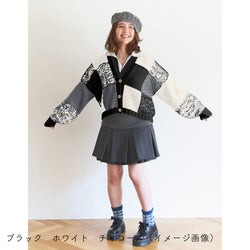 sawada itto：サワダイット-Amotto-ブロックチェックカーディガン