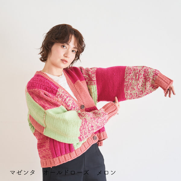 sawada itto：サワダイット-Amotto-ブロックチェックカーディガン