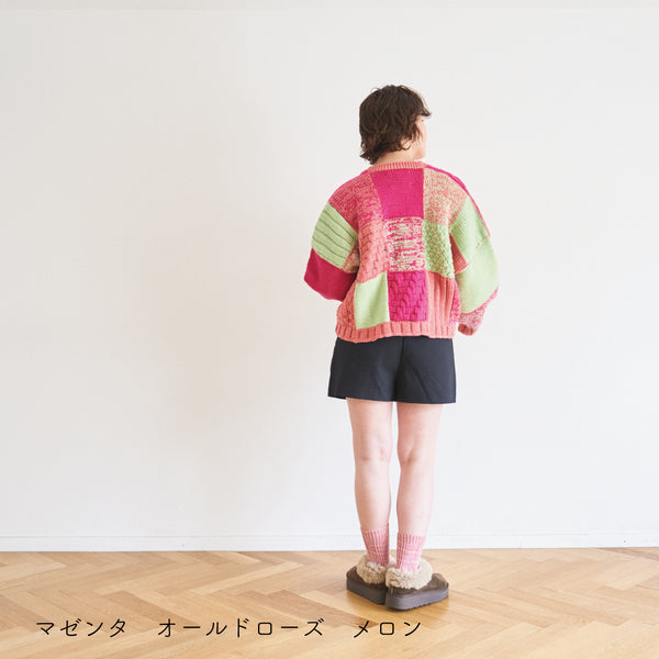 sawada itto：サワダイット-Amotto-ブロックチェックカーディガン