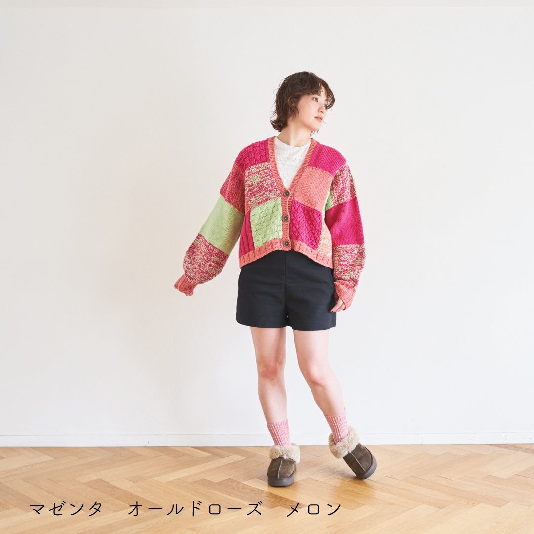 sawada itto：サワダイット-Amotto-ブロックチェックカーディガン