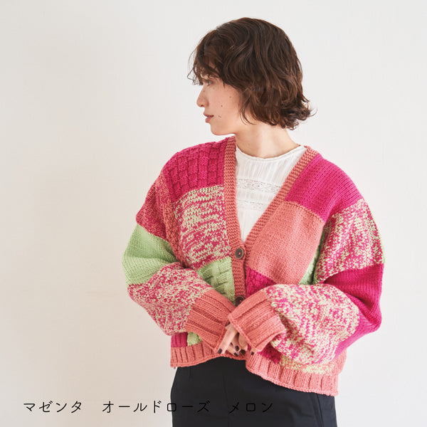 sawada itto：サワダイット-Amotto-ブロックチェックカーディガン