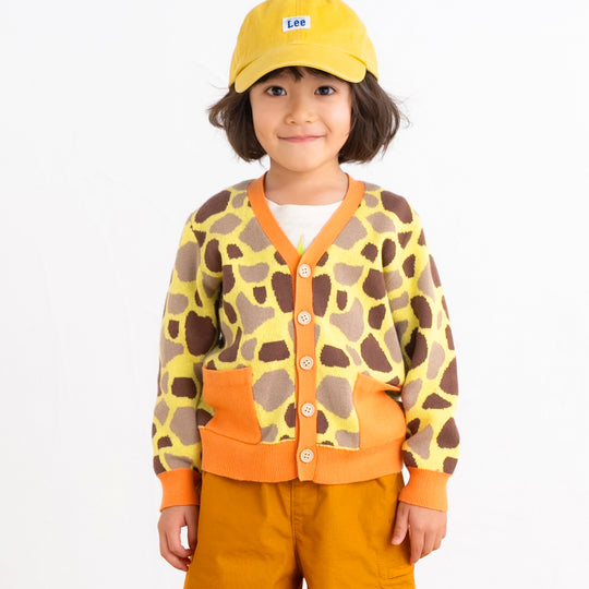 【SALE 30%OFF / キッズ＆ママサイズ】ami amie : キリンたてがみ付きカーディガン/251002