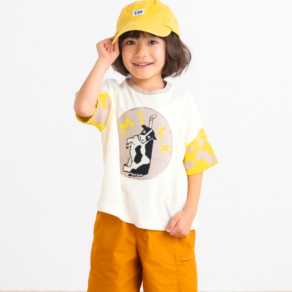 【SALE 30%OFF / キッズ＆ママサイズ】ami amie :ミルクぎゅ～っとワイドTシャツ/251013