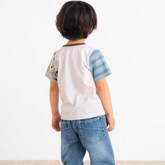 【New Arrival】ami amie :ねこニット袖Tシャツ/251016