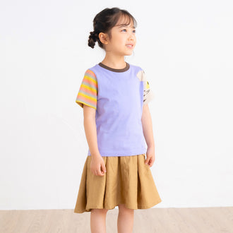 【New Arrival】ami amie :ねこニット袖Tシャツ/251016