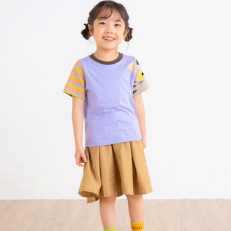 【New Arrival】ami amie :ねこニット袖Tシャツ/251016