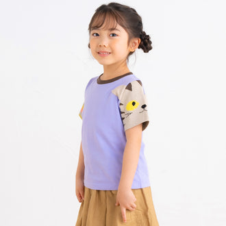【New Arrival】ami amie :ねこニット袖Tシャツ/251016