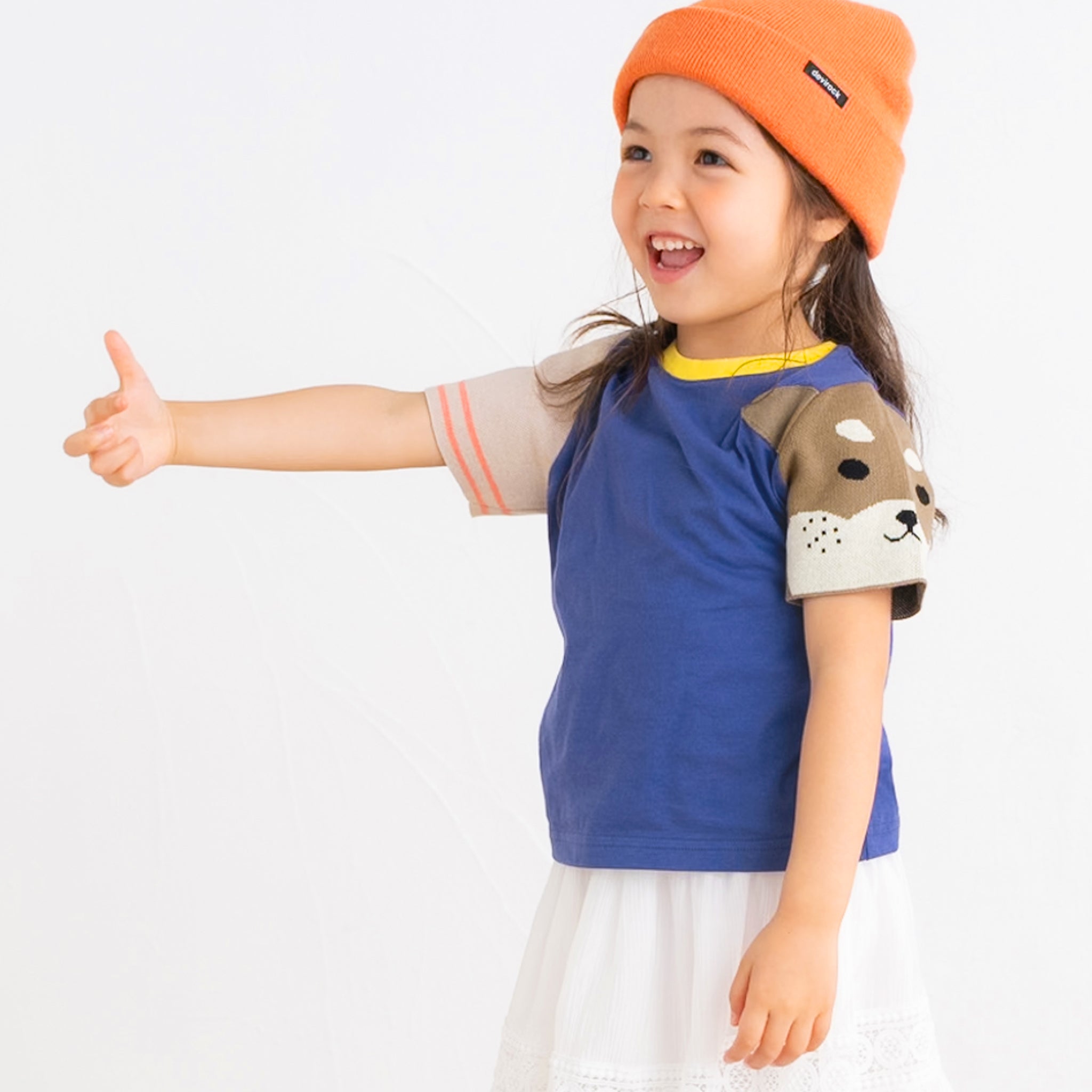 【New Arrival】ami amie :柴犬ニット袖Tシャツ/251017