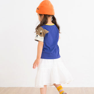 【New Arrival】ami amie :柴犬ニット袖Tシャツ/251017